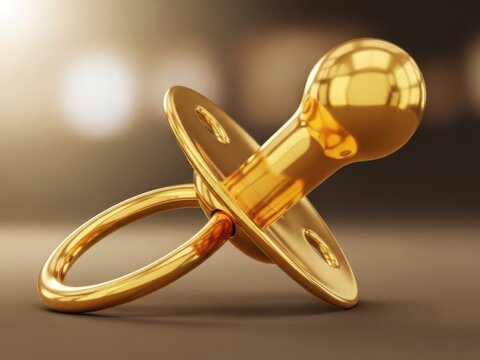 Luxury gold pacifier for baby luxury and richness marketing
