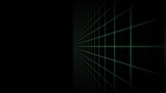 Abstract Digital Grid Background with Perspective Motion Effect.