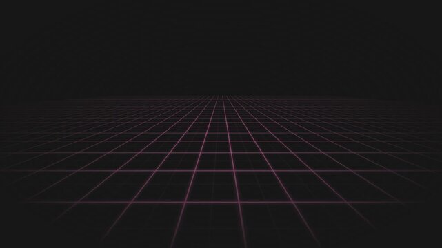Retro Synthwave Style Glowing Grid Background Animation.