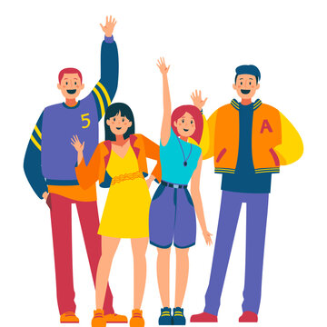 Diverse Youth Group Celebrating Together