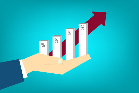 Investment Success with Upward Financial Graph and Profit Growth