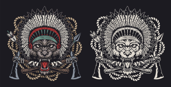 Lion head headdress