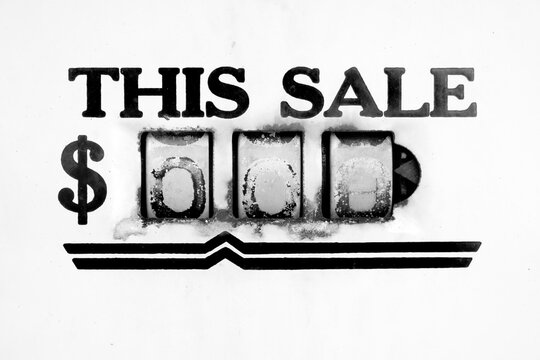 Old weathered antique gas pump fuel for vehicle