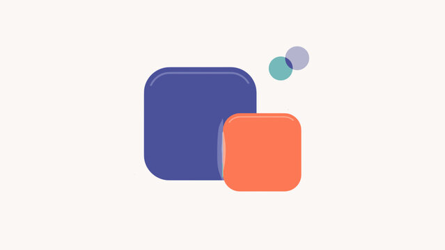 Geometric software modules connecting together &ndash; Great for tech architecture, software engineering, or integration platforms.