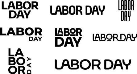 Obraz premium Labor Day Typography Collection Featuring Minimal, Bold and Modern Lettering Designs