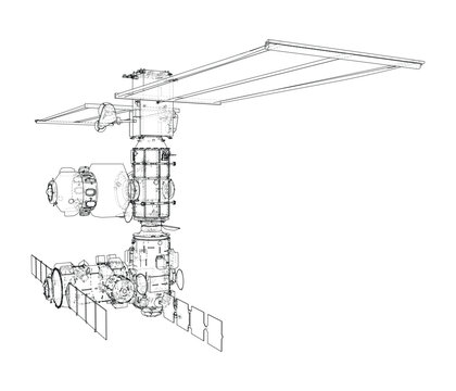 detailed illustration of a spacecraft design
