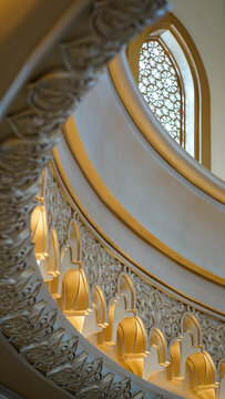 Jambi, Indonesia - June 22th 2025 : Architecture of the Baitun Nur Darlis Mosque in Jambi City, Sumatra, Indonesia, during the day, with natural lighting.