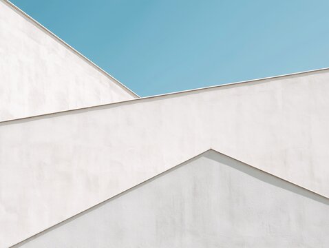 Geometric abstraction featuring layered patterns and a harmonious blend of contrasting colors