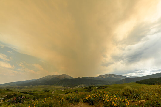 Smoky Skies Over Crested Butte