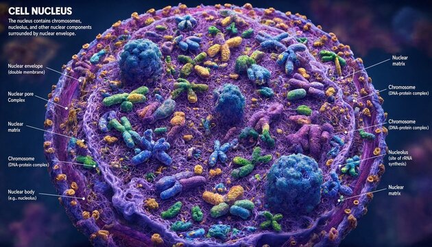 Cell nucleus chromosomes