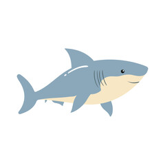 Obraz premium Cute Cartoon shark Illustration