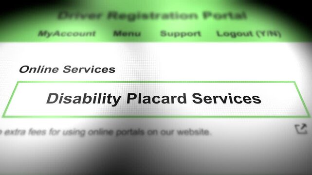 Generic Government Portal for Driver's License - Disability Placard Services