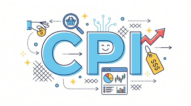 CPI Consumer Price Index Concept Illustration - Economic Inflation, Fo