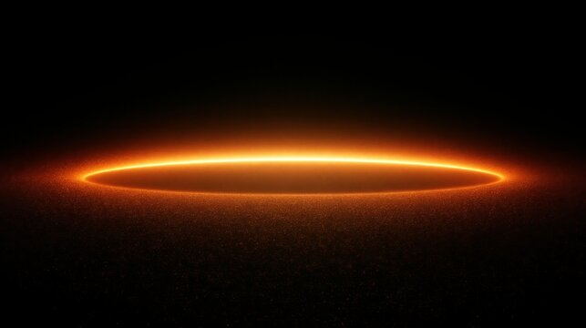 Circular glowing light ring isolated on black background, abstract energy flow, dynamic movement, vibrant illumination