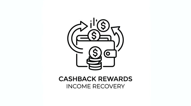Cashback rewards income recovery wallet icon