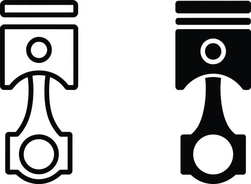 Engine piston component icon vector illustration