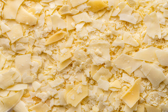 Closeup of shredded cheese 