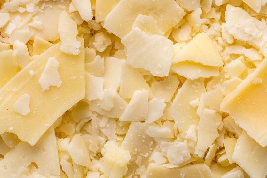 Closeup of shredded cheese 