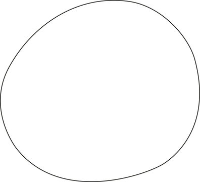 Minimal Organic Circle Outline Frame Vector