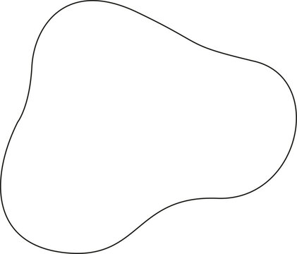 Organic Asymmetric Blob Frame Outline Vector
