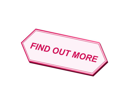Find out more button isolated on a solid black background