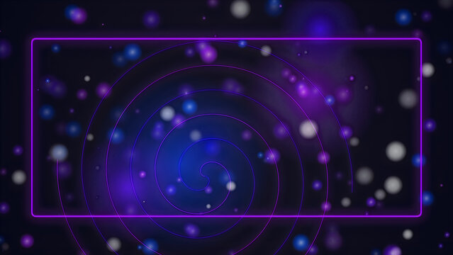 Digital screen with futuristic map and glowing dots at night