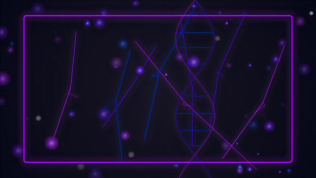 Computer network diagram with glowing connections on dark background