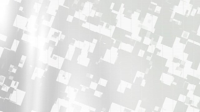 Overlap white background creates an abstract geometric square pattern with layered depth.