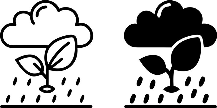 weather and growth icon set flat design symbol sign graphic element user interface