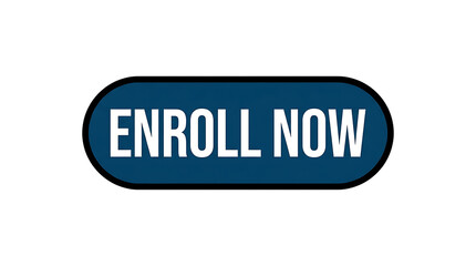 Fototapeta premium Enroll now button in blue color