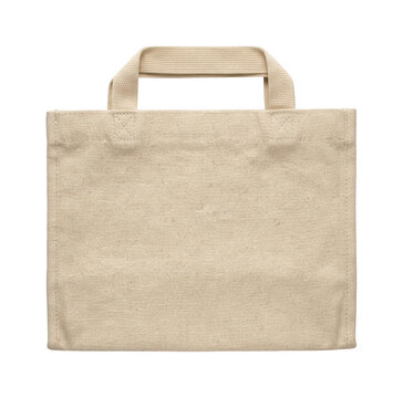 Blank canvas bag png Beige shopping bag cutout Reusable tote bag png Eco-friendly fabric bag cutout Sustainable shopping bag png Plain isolated transparent background image