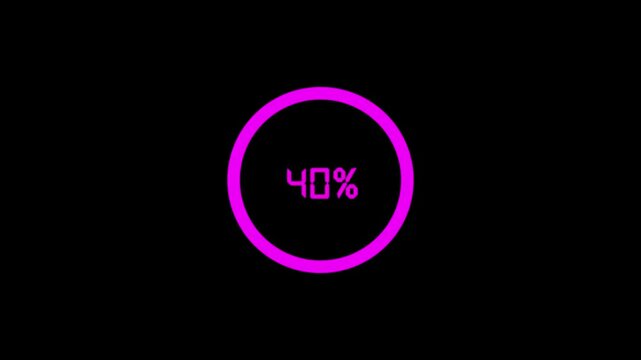 Countdown timer from 40  to 0  seconds real time. Modern flat design of countdown animation isolated on transparent background with alpha channel 40 Seconds Digital Countdown Timer Animation.