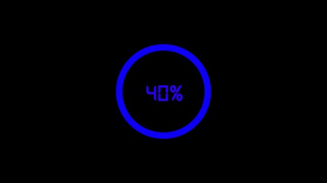 Countdown timer from 40  to 0  seconds real time. Modern flat design of countdown animation isolated on transparent background with alpha channel 40 Seconds Digital Countdown Timer Animation.