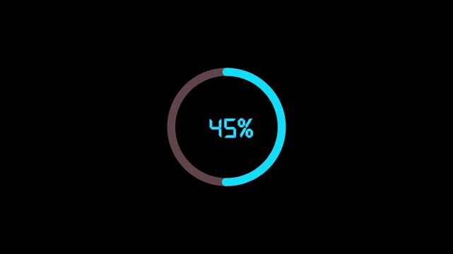 90second simple countdown timer animation. 90 to 0 timer countdown. hud icon loading 90 seconds countdown timer animation on Black background.