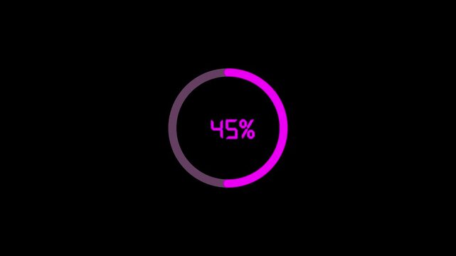 90second simple countdown timer animation. 90 to 0 timer countdown. hud icon loading 90 seconds countdown timer animation on Black background.