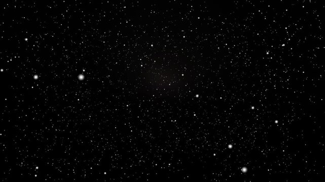Glowing stars twinkling in deep space galaxy night sky motion background