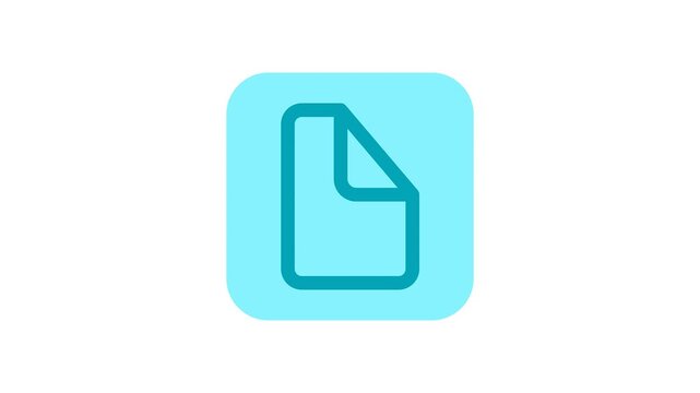 Document file status animation featuring create, edit, delete and duplicate icons with seamless 4K transparent background motion graphics
