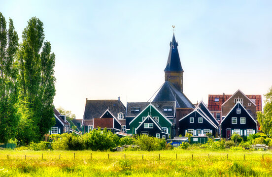 The Beautiful Village of Marken on the Marken Peninsula, Netherlands