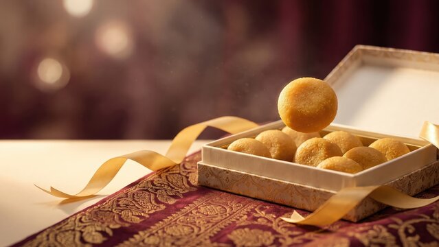 Peda Mithai Gift Box &ndash; Premium Indian Sweet Banner Background