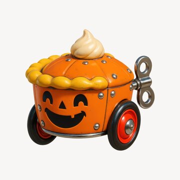 Whimsical pumpkin pie toy