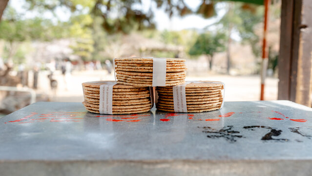 Shika senbei crackers for sacred Sika deer in Nara Park