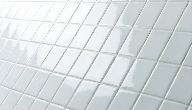 White subway tiles with a glossy finish and subtle shadows