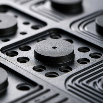 Precision Modular Perforated Panel with Circular Industrial Component