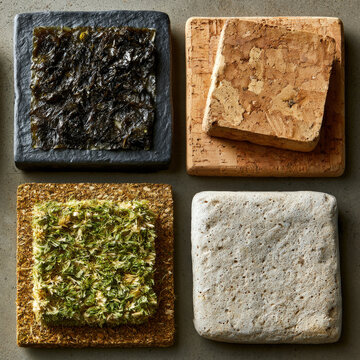 Bio Composite Material Samples Palette Grid Display
