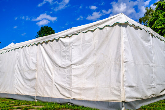 typial event tents at a market