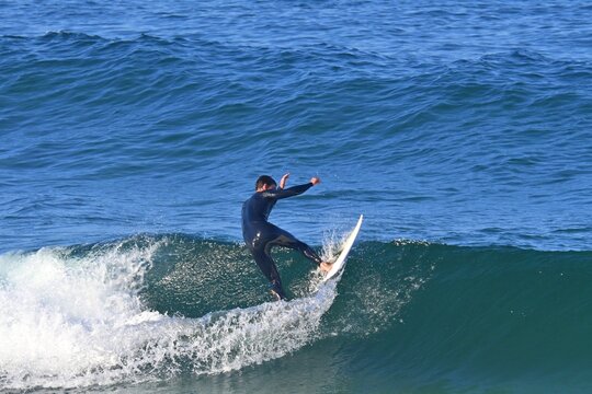 Surfing the Wild Atlantic Waves off Ferrol, Spain,
July 07, 2026