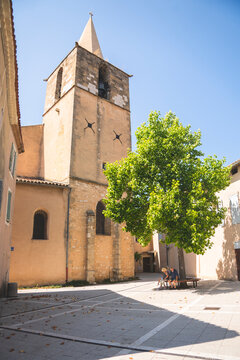Aubagne, France - 1 August 2026 : Saint-Sauveur Church.