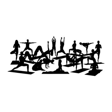 Black silhouette band playing musical instruments on stage