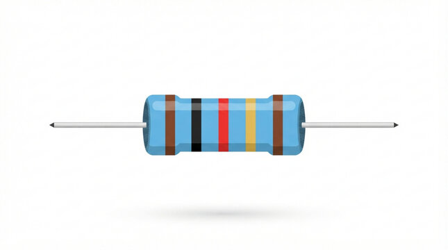 Metal film resistor icon. Electronic component for circuit board design and engineering.