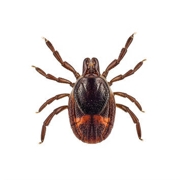 Small brown tick insect